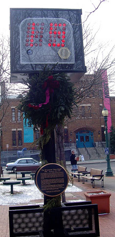 Shot Clock Monument in Syracuse